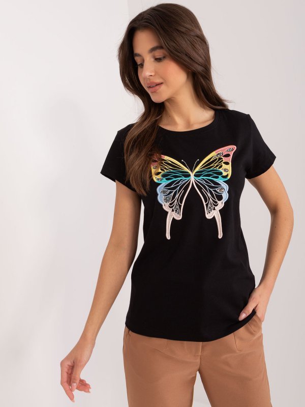 T-shirt-RV-TS-9637.39-czarny rozmiar - L/XL