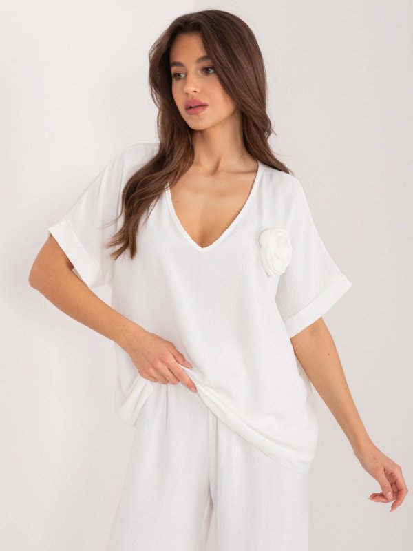 Bluzka-DHJ-BZ-8368.02-ecru rozmiar - ONE SIZE