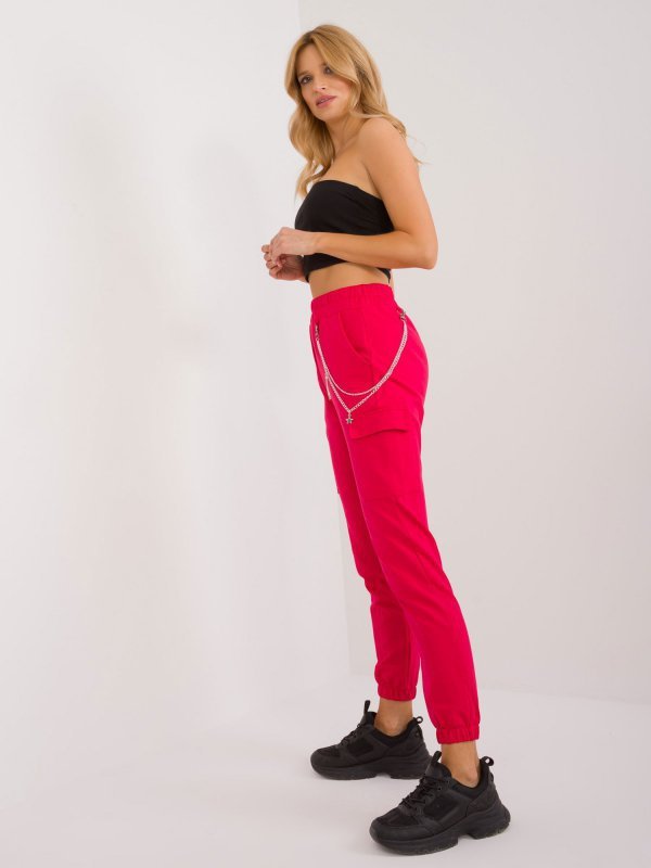 Spodnie dresowe-RV-DR-9604.27-czerwony rozmiar - S/M