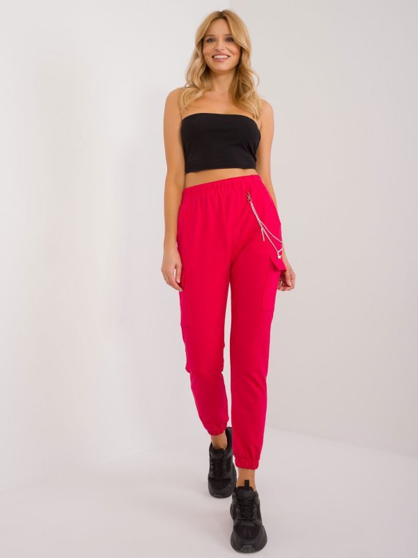Spodnie dresowe-RV-DR-9604.27-czerwony rozmiar - L/XL