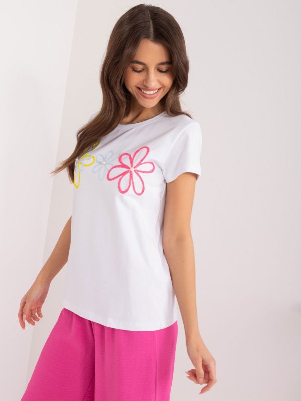 T-shirt-RV-TS-9648.30-biały rozmiar - S/M