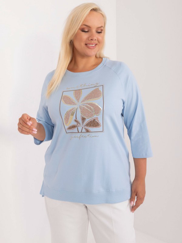 Bluzka-RV-BZ-9439.60-jasny niebieski rozmiar - ONE SIZE