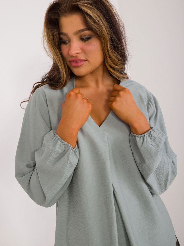 Bluzka-D60082M11180B-khaki rozmiar - M