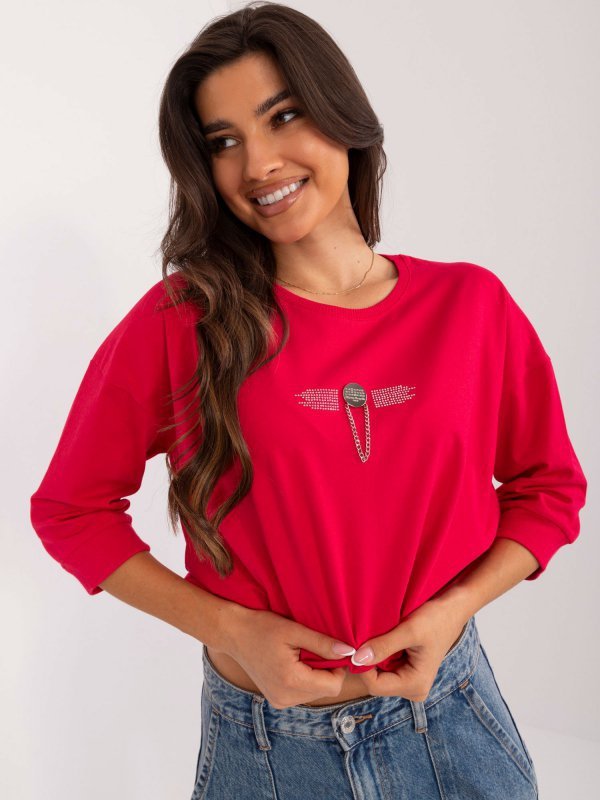 Bluzka-RV-BZ-9582.03X-czerwony rozmiar - ONE SIZE