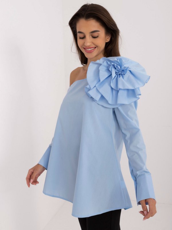 Bluzka-LK-BZ-509656.21-jasny niebieski rozmiar - L
