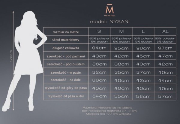 Sukienka Nysani Black rozmiar - S