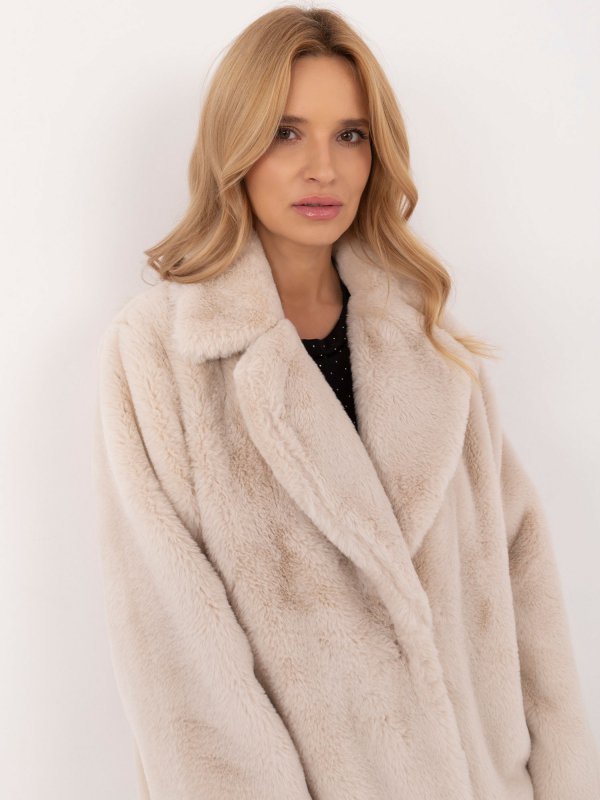 Płaszcz-TW-PL-BI-G230119.32-jasny beżowy rozmiar - ONE SIZE