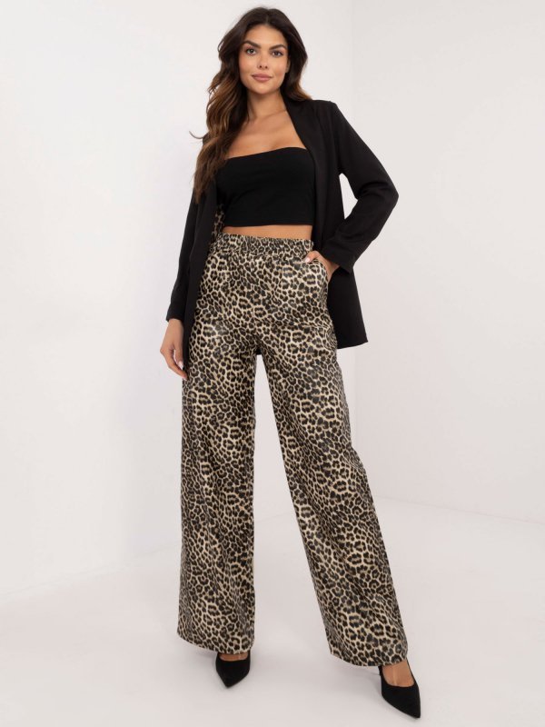Spodnie-LK-SP-509799.38-czarno-beżowy rozmiar - L/XL