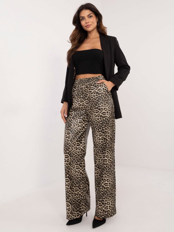 Spodnie-LK-SP-509799.38-czarno-beżowy rozmiar - L/XL