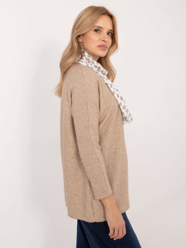 Bluzka-DHJ-BZ-19226.91-camelowy rozmiar - ONE SIZE