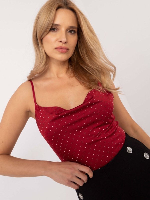 Top-DHJ-TP-20051.78-bordowy rozmiar - ONE SIZE