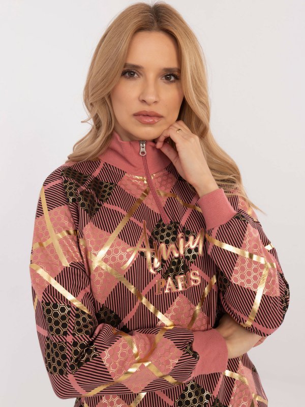 Bluza-CLM-BL-1259.59-ciemny różowy rozmiar - XL