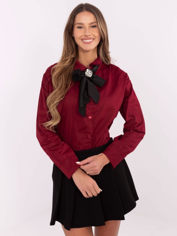 Koszula-DHJ-KS-9236.92P-bordowy rozmiar - ONE SIZE