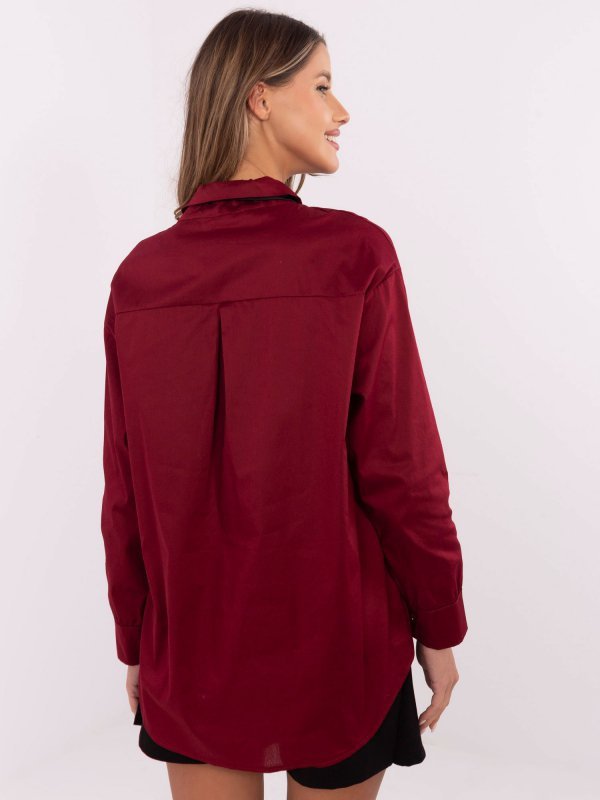 Koszula-DHJ-KS-9236.92P-bordowy rozmiar - ONE SIZE