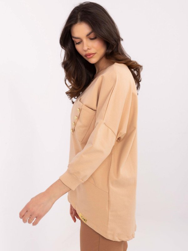 Bluzka-CLM-BZ-1263.49-camelowy rozmiar - M
