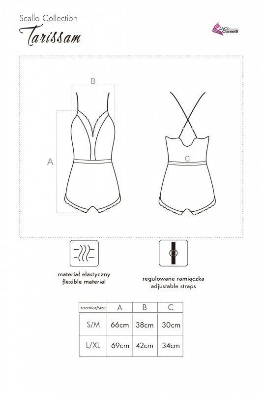 Zmysłowa Koszulka Damska Tarissam Pink LC 90565 Scallo Pink Różowy Collection LivCo Corsetti Fashion rozmiar - L/XL
