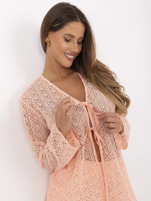 Komplet-LK-KMPL-509993.87-brzoskwiniowy rozmiar - S/M