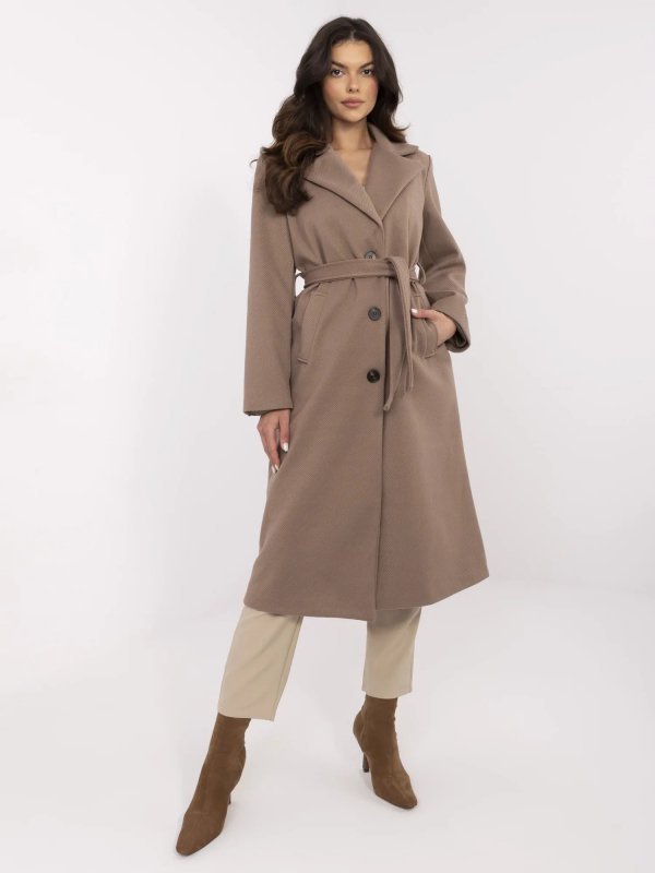 Płaszcz-MO-PL-1804.00-ciemny bezowy rozmiar - ONE SIZE