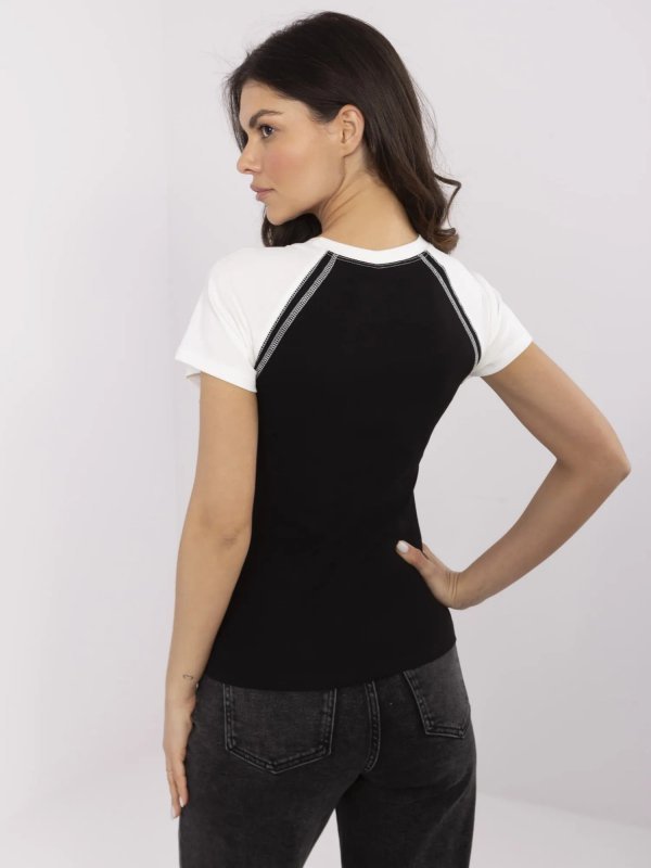 T-shirt-NM-TS-V7940.17-czarno-biały rozmiar - ONE SIZE