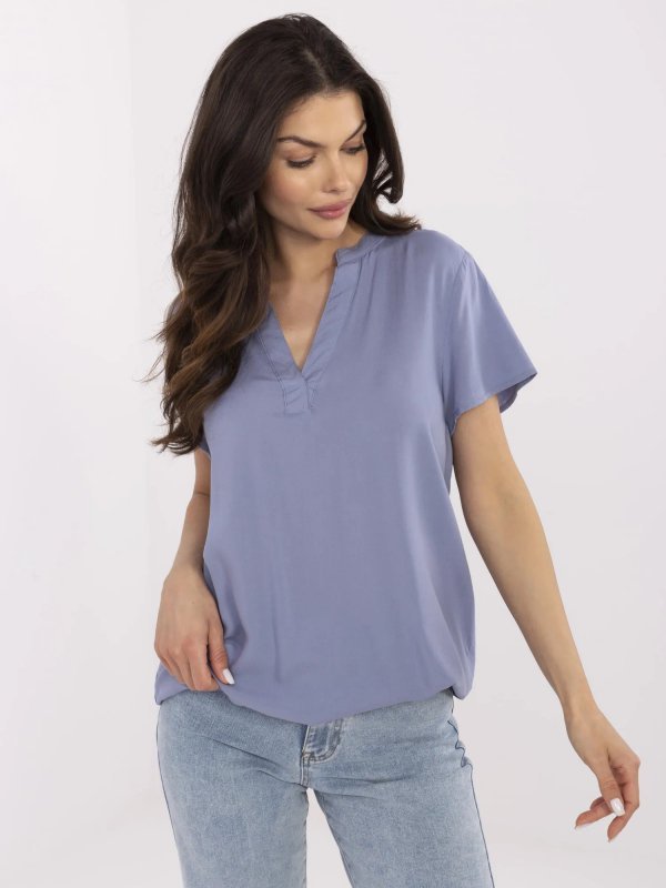 Bluzka-D73761M11173A-szaro-niebieski rozmiar - XXL