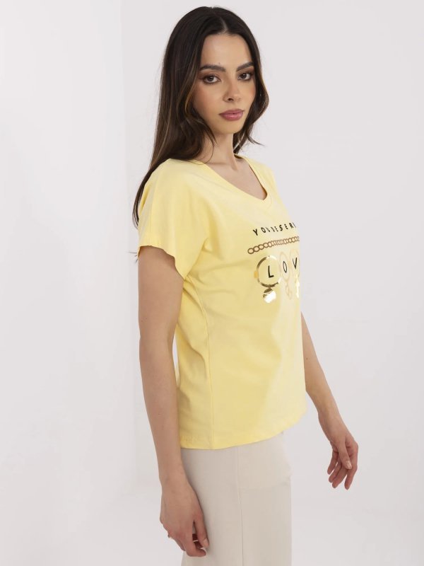 T-shirt-CLM-TS-1729.86-żółty rozmiar - L
