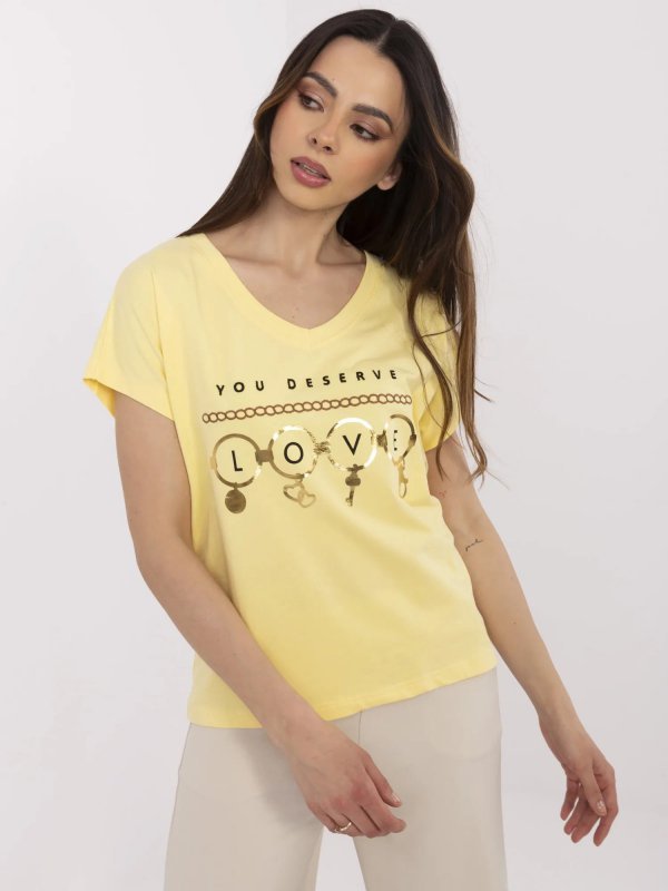 T-shirt-CLM-TS-1729.86-żółty rozmiar - XL