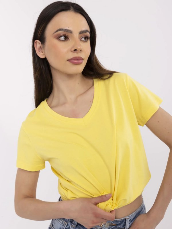 T-shirt-CLM-TS-1639.12-żółty rozmiar - S