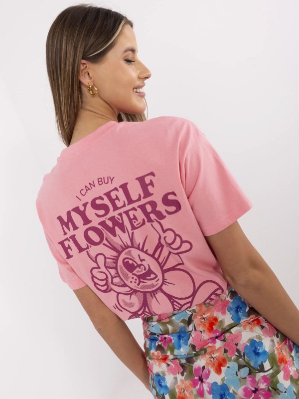 T-shirt-D12022AC02645I-różowy rozmiar - XS
