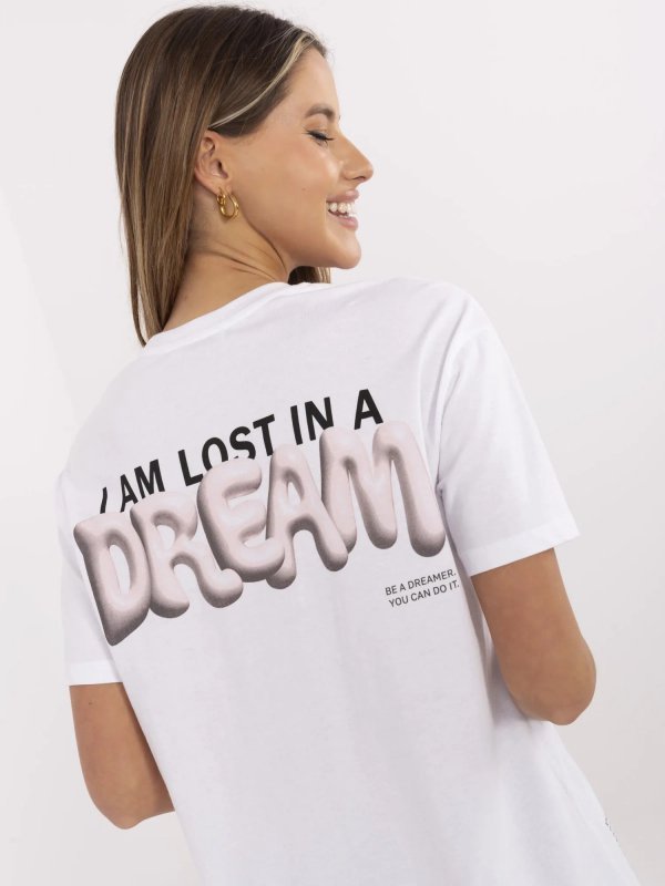 T-shirt-D12022AC02705A-biało-różowy rozmiar - L
