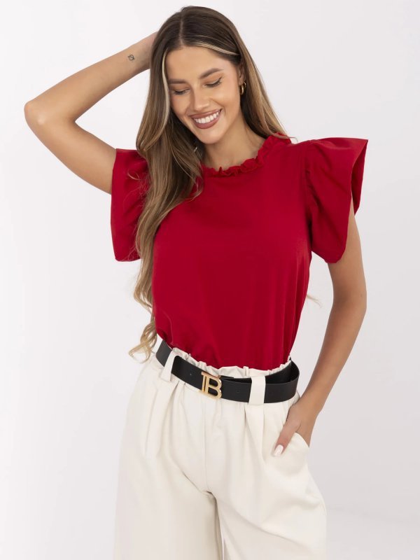 Bluzka-LK-BZ-506781-1.12-czerwony rozmiar - 36
