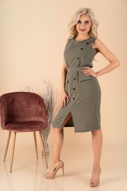 Sukienka Eqalisa Khaki D55 rozmiar - S