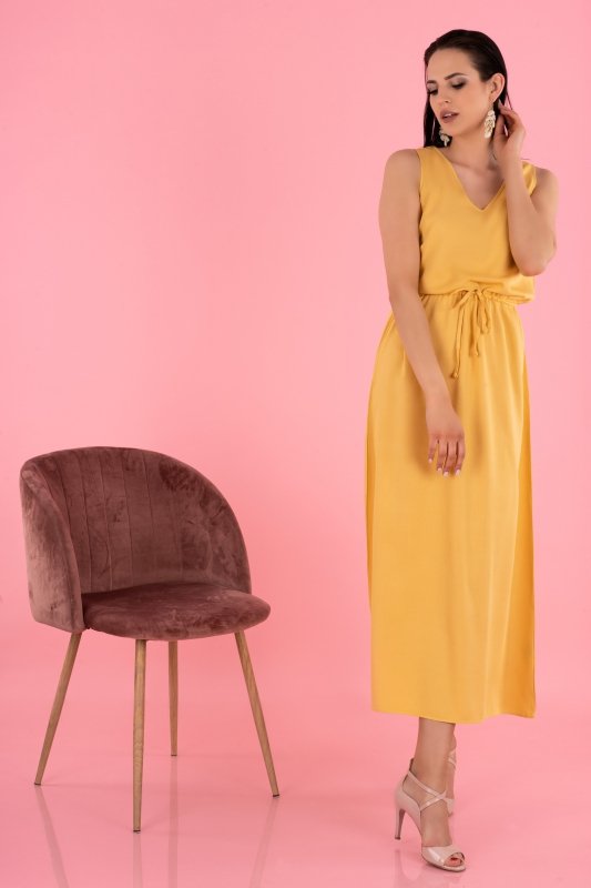 Sukienka Anara Mustard D144 rozmiar - S
