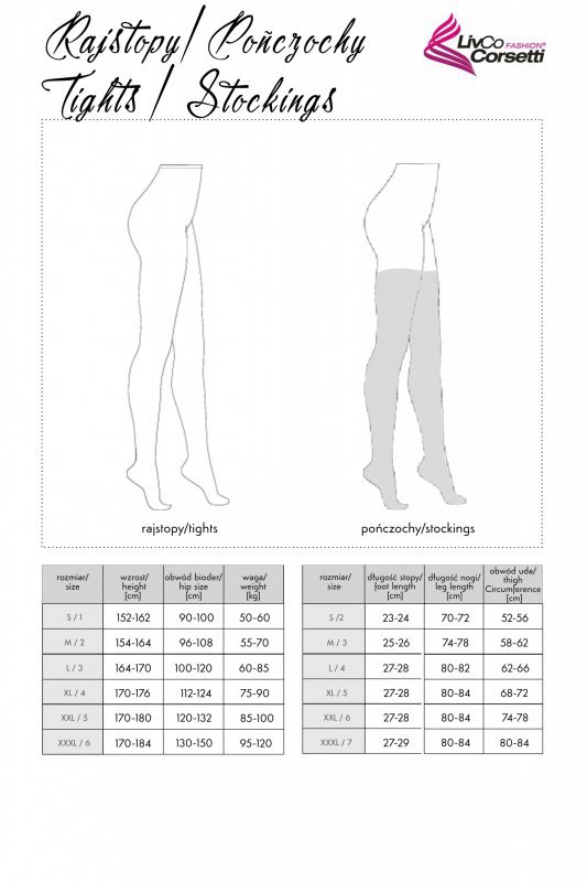 Pończochy Erimys 20 DEN White Biały LivCo Corsetti Fashion  rozmiar - 4