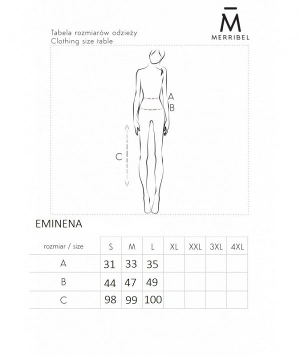 Eminena Black/Czarne seksowne leginsy srebne guziki Merribel rozmiar - L
