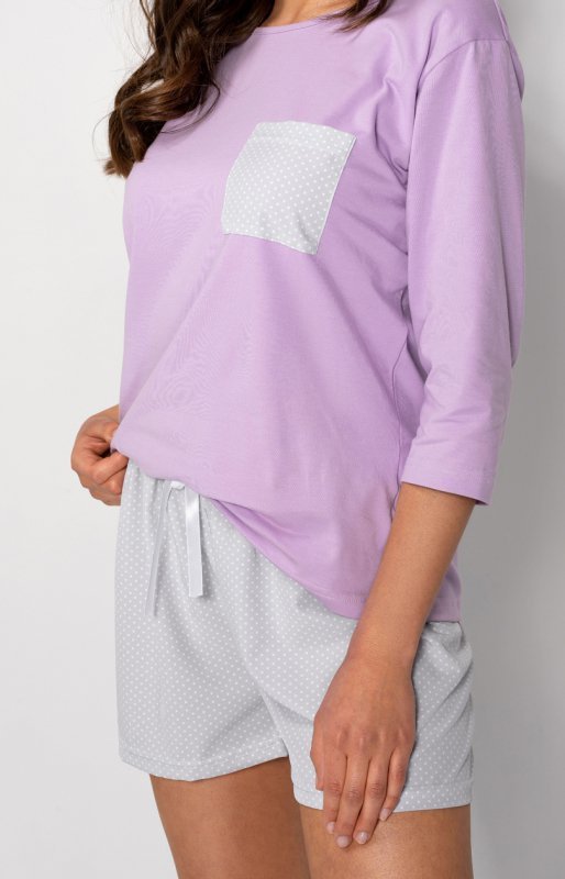 Piżama Damska Model Lily 175691 Lila/Grey - Momenti Per Me