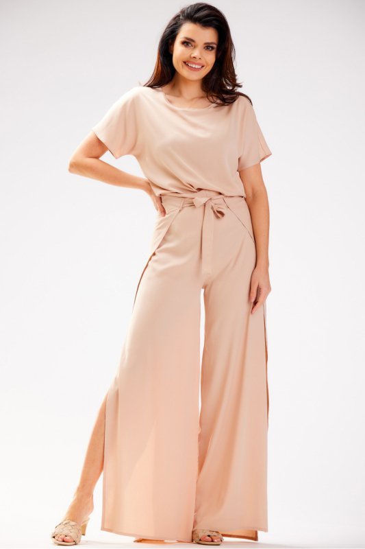 Spodnie Damskie ModelA589 Beige - awama