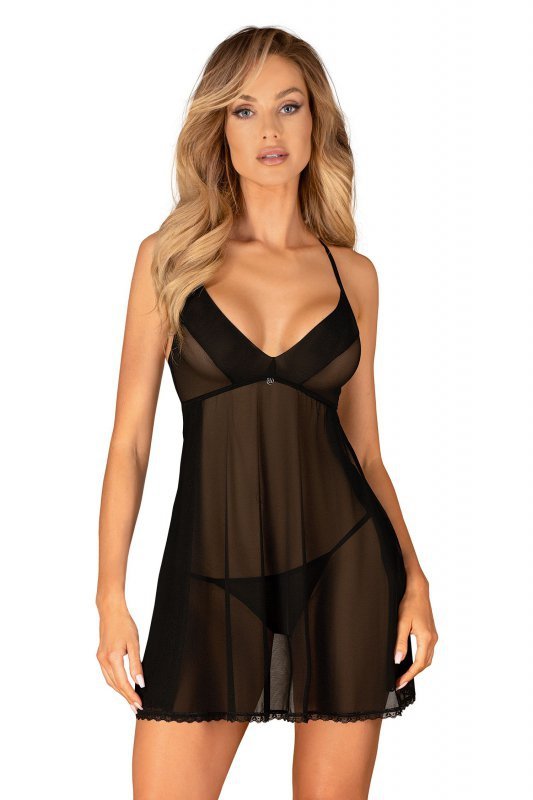 Babydoll i stringi Latinesa czarne