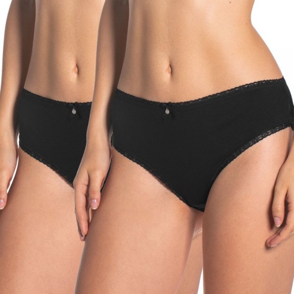 Figi bikini L-4000BI 2-pak czarne plus