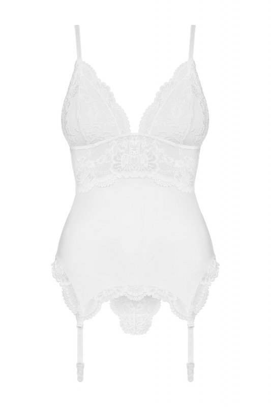 Obsessive Gorset i stringi 810-COR-2 biały