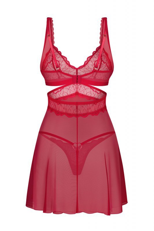Obsessive Babydoll i stringi Cupide Desir czerwone