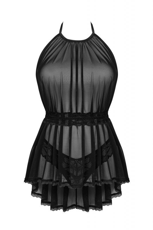 Obsessive Babydoll i figi Serafia czarna