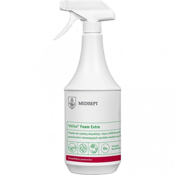 MEDISEPT Velox Foam Extra, 1L Flasche, ALKOHOLFREIE Flächendesinfektion, gebrauchsfertig
