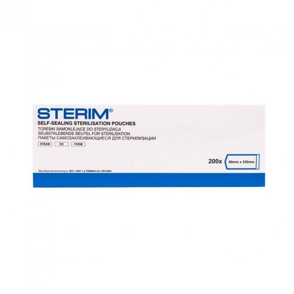 Sterilisationsbeutel 200st. STERIM 90 mm x 230 mm