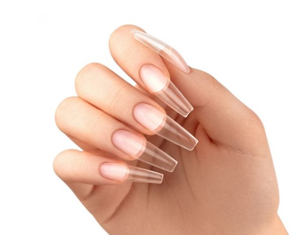 SOFT GEL TIPS  Long Coffin TIPS 500st
