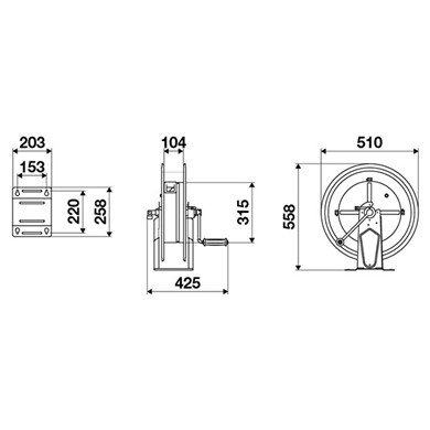 Bęben manualny INOX - 400 bar - 35 m