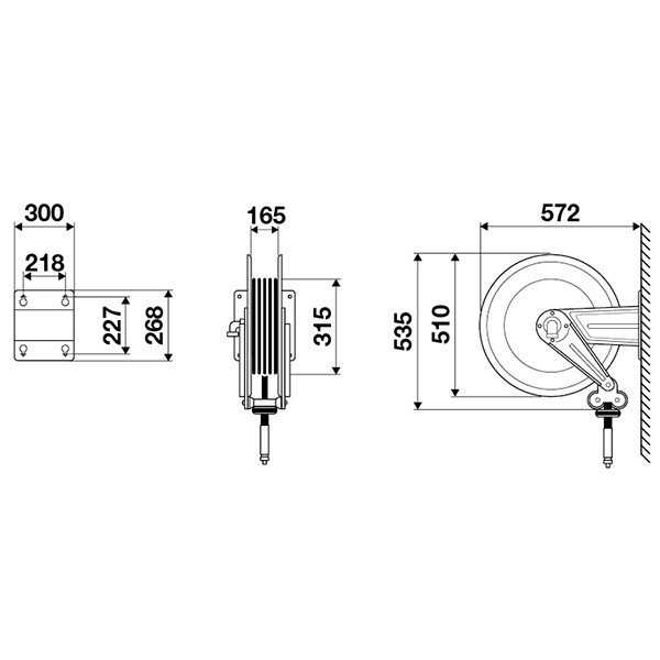 Bęben automatyczny INOX - 400 bar - 30 m