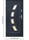 StalProdukt Drzwi Zewnętrzne Stalowe 55 mm grubości Wzór T20A  Antracyt Struktura