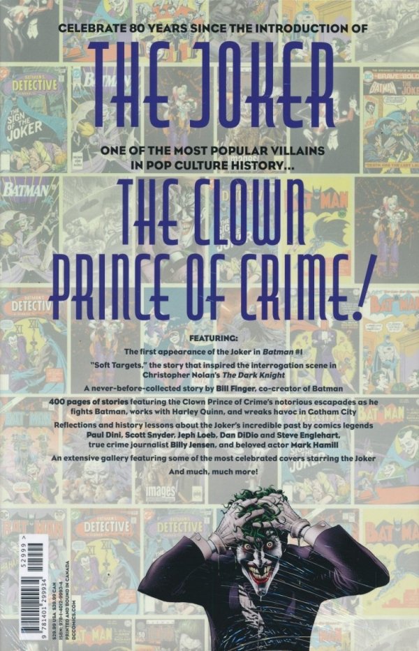 JOKER 80 YEARS OF THE CLOWN PRINCE OF CRIME THE DELUXE EDITION HC [9781401299934]