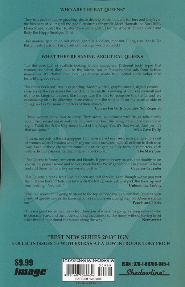 RAT QUEENS VOL 01 SASS AND SORCERY TP [9781607069454]