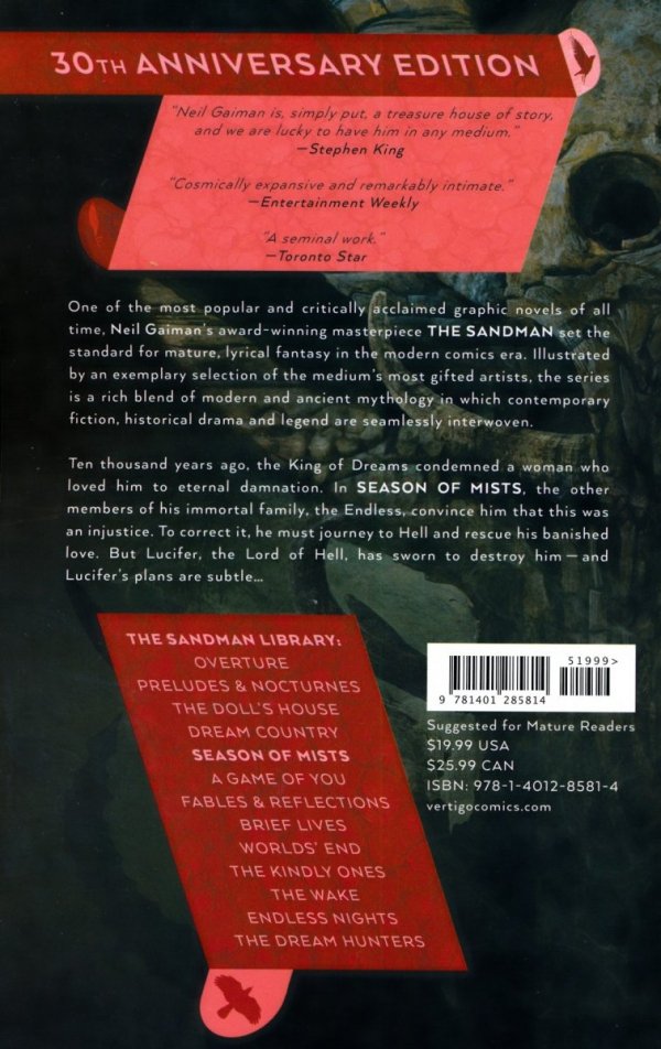 SANDMAN VOL 04 SEASON OF MISTS TP [9781401285814] **promocja TOMY**